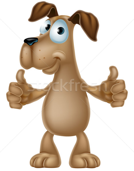 Dog cartoon giving thumbs up Stock photo © Krisdog