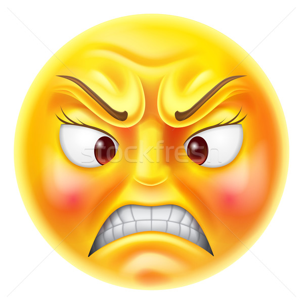 Angry Emoticon Emoji Stock photo © Krisdog