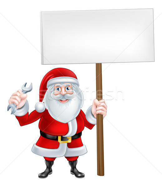 Santa Spanner Sign Stock photo © Krisdog