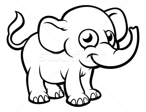 Elephant Cartoon Character Stock photo © Krisdog