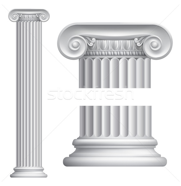 Ionisch kolom illustratie klassiek Grieks Romeinse Stockfoto © Krisdog