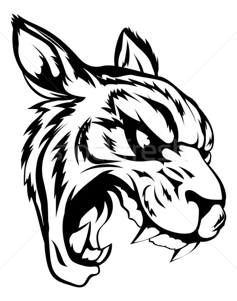 Stock photo: Tiger mascot character