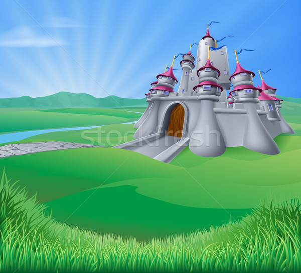 Castle Landscape Illustration Stock photo © Krisdog