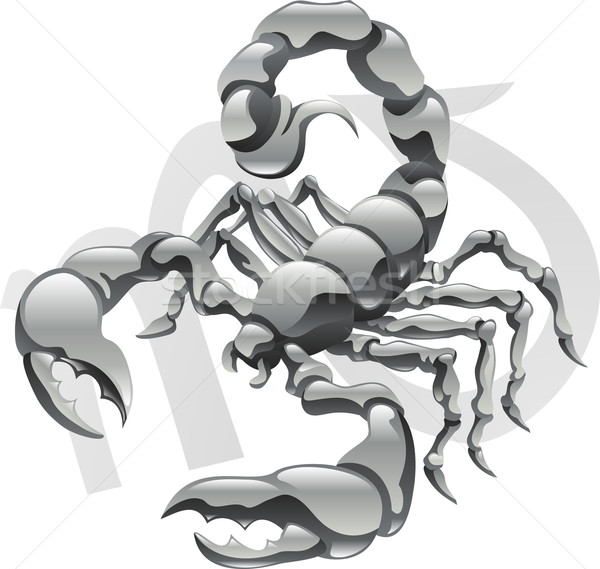 скорпион звездой знак иллюстрация рождения символ Сток-фото © Krisdog