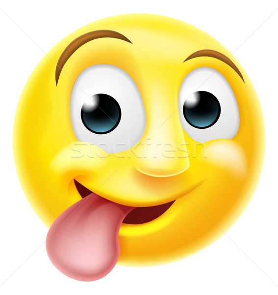 Sticking Tongue Out Emoji Emoticon Stock photo © Krisdog