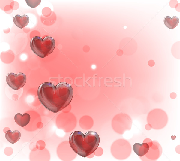 Stock photo: Valentines Day Hearts Background