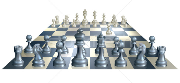 Game of chess illustration Stock photo © Krisdog