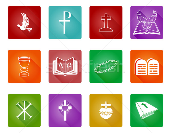 Christian religieux icônes symboles Photo stock © Krisdog