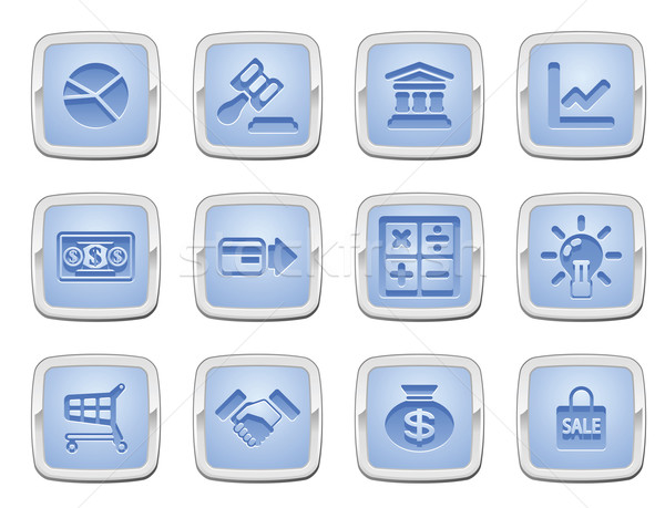 üzlet pénzügy ikon gyűjtemény illusztráció szett internetes ikonok Stock fotó © Krisdog