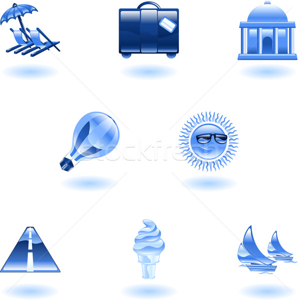 Travel and tourism icon set Stock photo © Krisdog