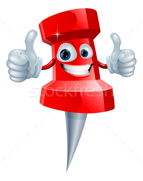 Pin man Rood gelukkig cute Stockfoto © Krisdog