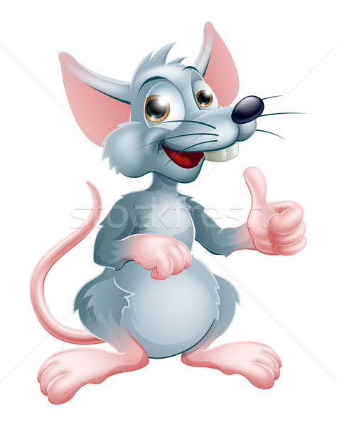 Cartoon rat illustration cute heureux personnage Photo stock © Krisdog