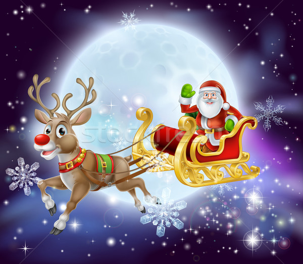 Santa sleigh Stock photo © Krisdog