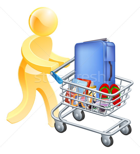 Vacation holiday man trolley Stock photo © Krisdog