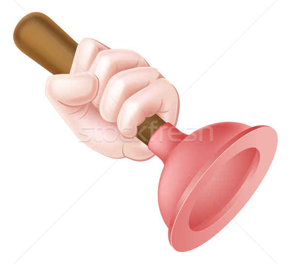 Cartoon Plunger Hand Stock photo © Krisdog