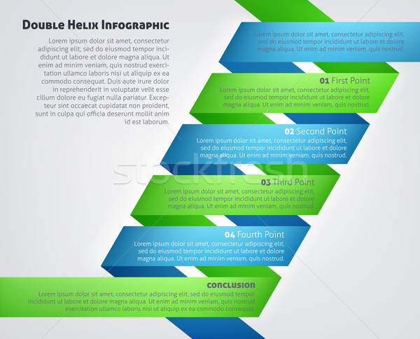 Stock photo: DNA Double Helix Infographic