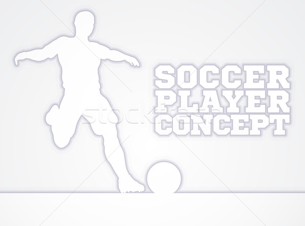 Soccer Football Player Concept Silhouette Stock photo © Krisdog