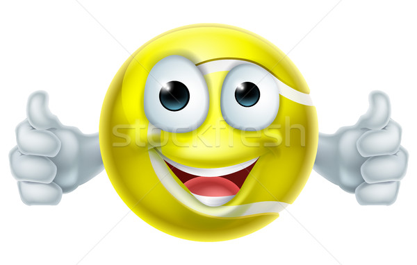 Rajz teniszlabda remek férfi karakter boldog Stock fotó © Krisdog