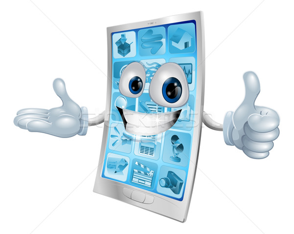 Mobile phone character Stock photo © Krisdog