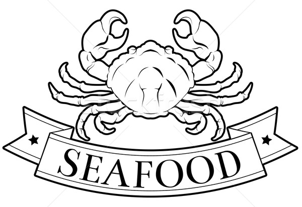 Seafood label Stock photo © Krisdog