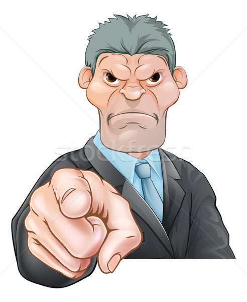 Angry Businessman Pointing Stock photo © Krisdog