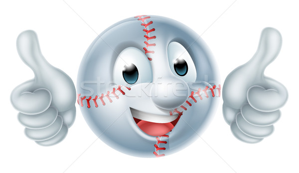 Softball Ball Man Cartoon Character Stock photo © Krisdog