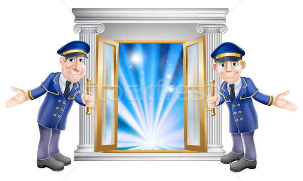 VIP doormen and entrance door Stock photo © Krisdog