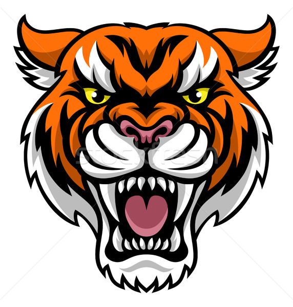 сердиться тигр талисман глядя животного характер Сток-фото © Krisdog