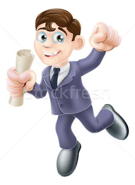 Businessman with scroll Stock photo © Krisdog