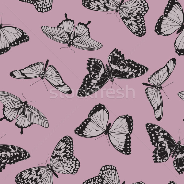 Butterfly seamless vintage pattern Stock photo © Krisdog