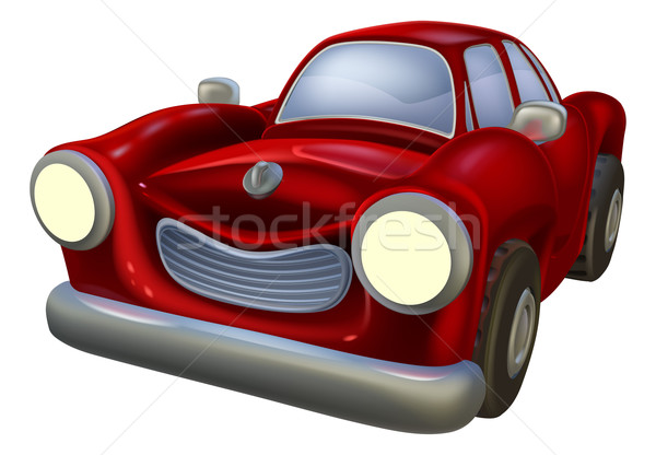Cartoon samochodu mały klasyczny retro cute Zdjęcia stock © Krisdog