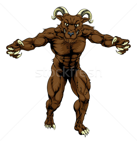 Ram sports mascot Stock photo © Krisdog