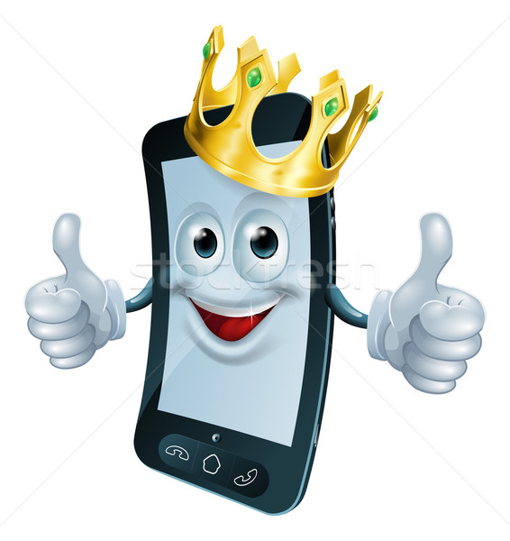 Phone man with crown Stock photo © Krisdog