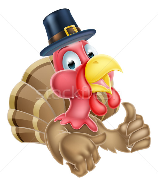 Cartoon Turkey in Puritan Hat Stock photo © Krisdog