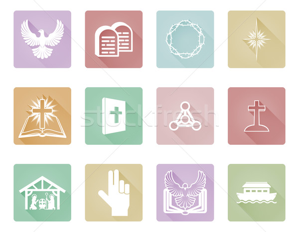 Set of Christian Icons Stock photo © Krisdog