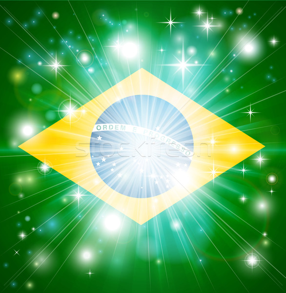 Brazilian flag background Stock photo © Krisdog