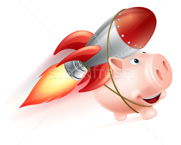 Rocket Piggy Bank Stock photo © Krisdog