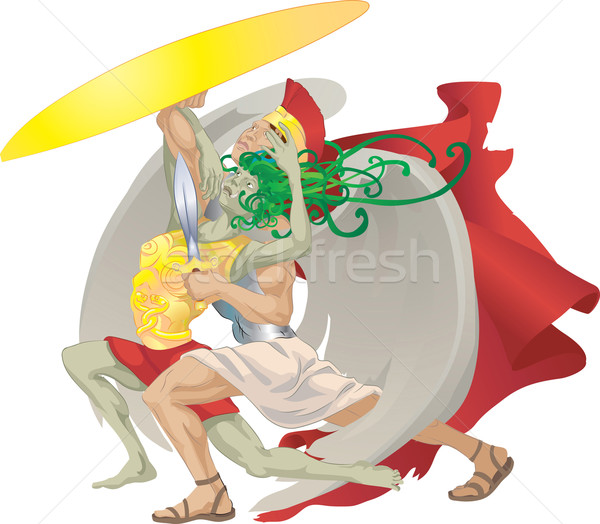 perseus and medusa illustration Stock photo © Krisdog