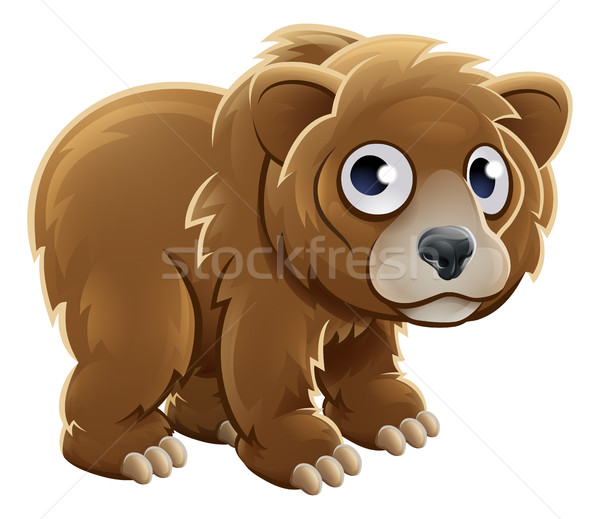 Cartoon dier karakter cute boek Stockfoto © Krisdog