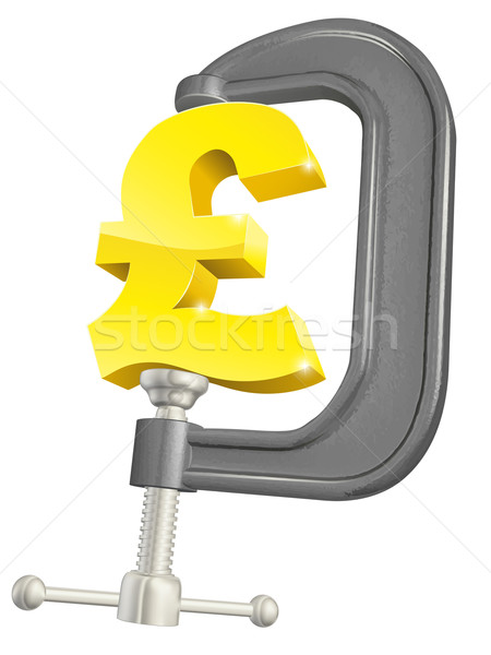 Pound sign in clamp concept Stock photo © Krisdog