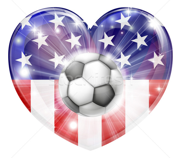 USA soccer heart flag Stock photo © Krisdog