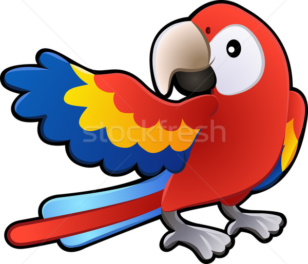 Cute Friendly Macaw Parrot Illustration Vector Illustration C Krisdog Stockfresh