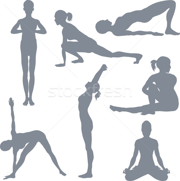 Yoga postures Stock photo © Krisdog