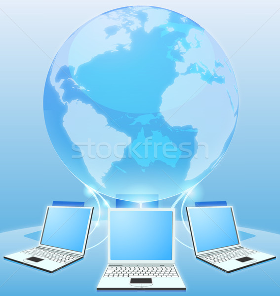 Computer network world concept Stock photo © Krisdog