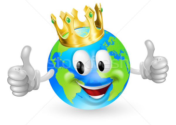 Király világ kabala illusztráció aranyos boldog Stock fotó © Krisdog