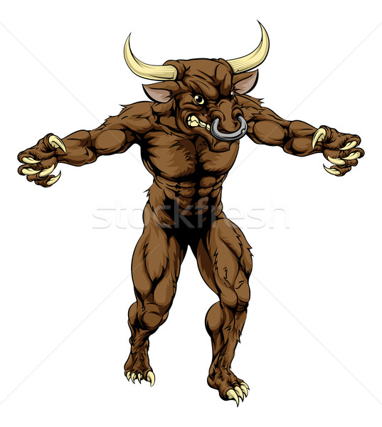 Minotaur bull scary sports mascot Stock photo © Krisdog