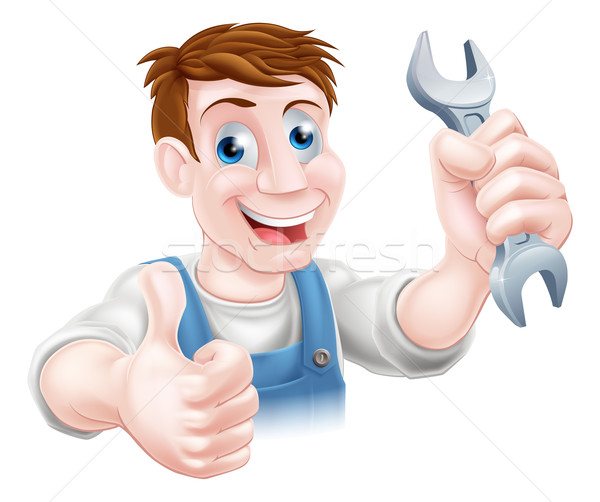 Thumbs up spanner mechanic Stock photo © Krisdog