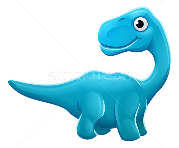 Cute Sauropod Cartoon Dinosaur Stock photo © Krisdog