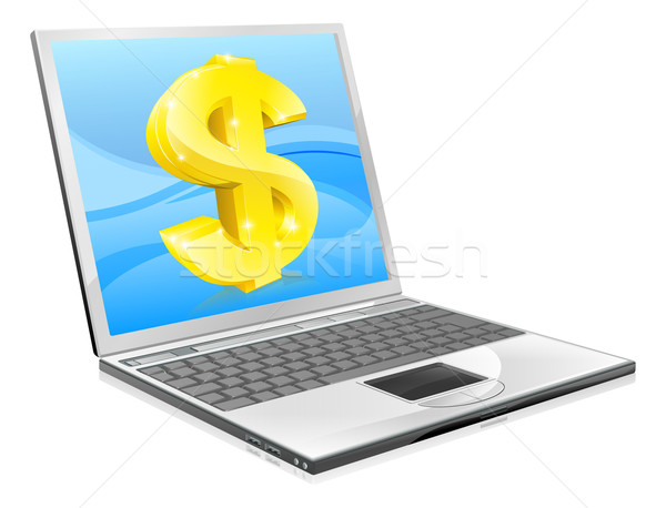 Laptop dollar money concept Stock photo © Krisdog