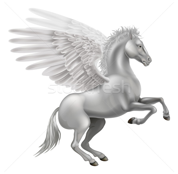 Stockfoto: Paard · illustratie · Grieks · mythologie · achtergrond